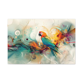 Abstract Parrot - Abstract Digital Painting On Matte Canvas
