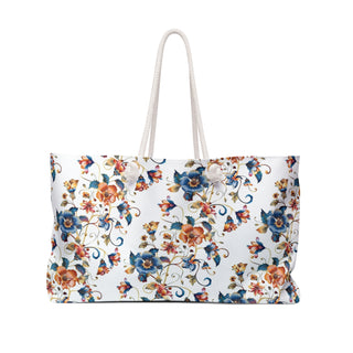 Summertime Tote Bag Orange and Turquoise