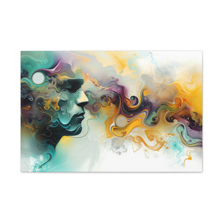 Abstract Face - Abstract Digital Painting On Matte Canvas