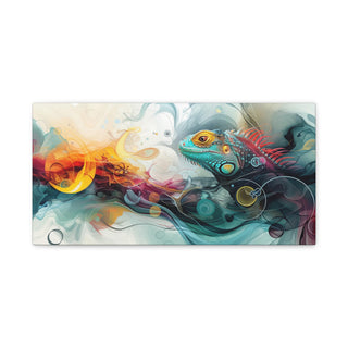 Abstract Iguana - Abstract Digital Painting On Matte Canvas