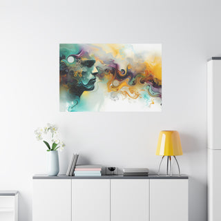 Abstract Face - Abstract Digital Painting On Matte Canvas