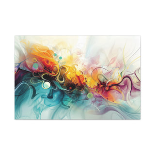 Abstract Flowing Shapes 5 - Abstract Digital Painting On Matte Canvas