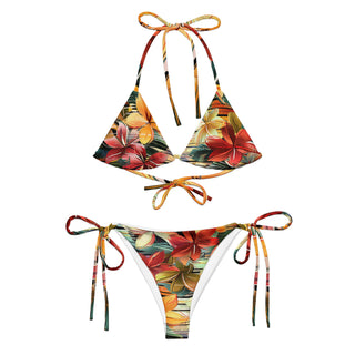Vibrant floral string bikini