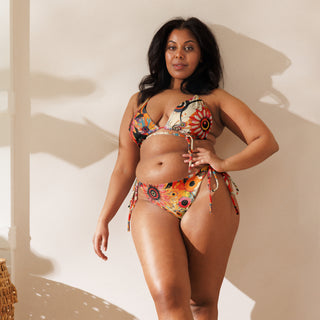 Black And Orange String Bikini