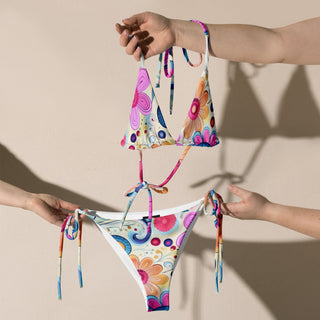 Pink string bikini