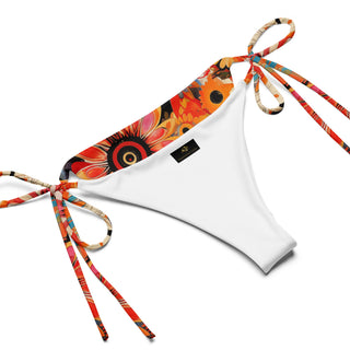 Black And Orange String Bikini
